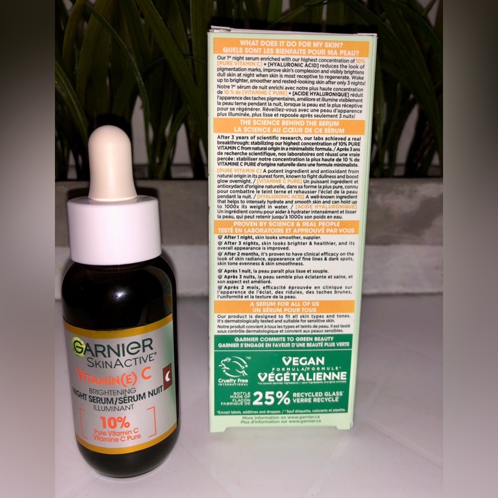BNIB Garnier SkinActive Vitamin C Brightening Night Serum - Picture 3 of 5